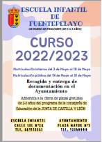 Imagen MATRICULA ESCUELA INFANTIL 22-23