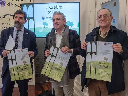 Imagen ‘El Acueducto del Saber’ pasará por veinte municipios de la provincia gracias a la colaboración entre la Diputación y la Universidad de Valladolid